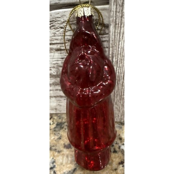 Vintage Ruby Red Mercury Glass Santa 5” Beautiful Santa Claus Figure - Picture 1 of 8